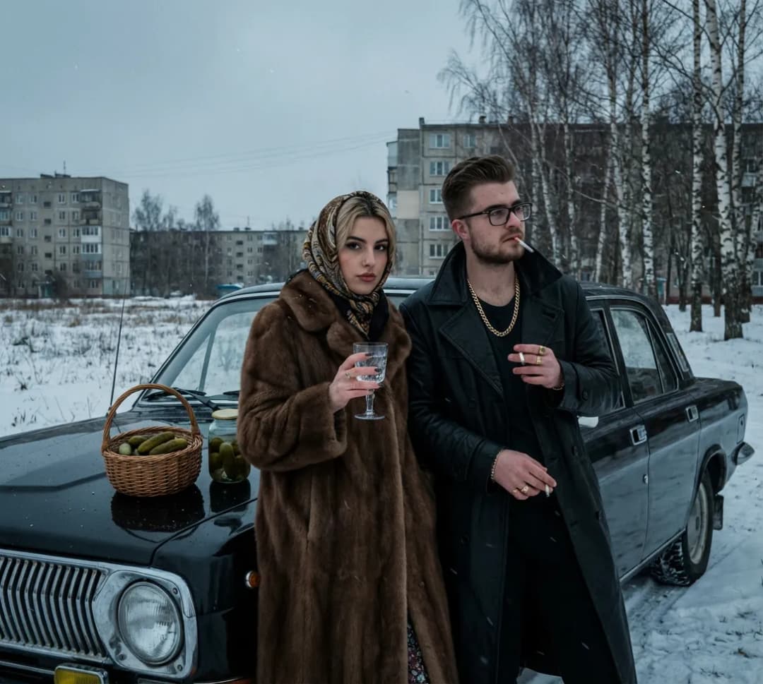 Зимняя фотосессия — идеи и примеры: Зимнее ретро